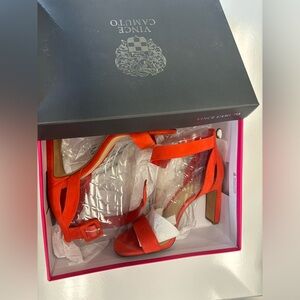 Vince Camuto Coral Suede Ankle Strap High Heels